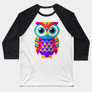 Color Owl Baseball T-Shirt